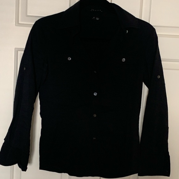 Theory Black Button down shirt - Picture 2 of 5